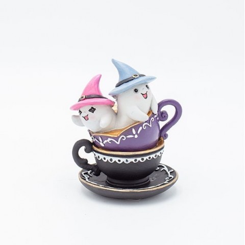 EUROLAMP ΦΑΝΤΑΣΜΑΤΑΚΙΑ ΜΕ ΡΟΖ ΚΑΙ ΓΑΛΑΖΙΟ ΚΑΠΕΛΑΚΙ, ΣΕ ΦΛΥΤΖΑΝΑΚΙΑ, HALLOWEEN, 8.7x7.8x10.8cm (600-47870)