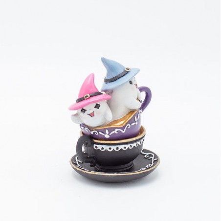 EUROLAMP ΦΑΝΤΑΣΜΑΤΑΚΙΑ ΜΕ ΡΟΖ ΚΑΙ ΓΑΛΑΖΙΟ ΚΑΠΕΛΑΚΙ, ΣΕ ΦΛΥΤΖΑΝΑΚΙΑ, HALLOWEEN, 8.7x7.8x10.8cm (600-47870)