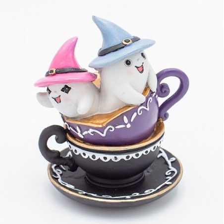 EUROLAMP ΦΑΝΤΑΣΜΑΤΑΚΙΑ ΜΕ ΡΟΖ ΚΑΙ ΓΑΛΑΖΙΟ ΚΑΠΕΛΑΚΙ, ΣΕ ΦΛΥΤΖΑΝΑΚΙΑ, HALLOWEEN, 8.7x7.8x10.8cm (600-47870)