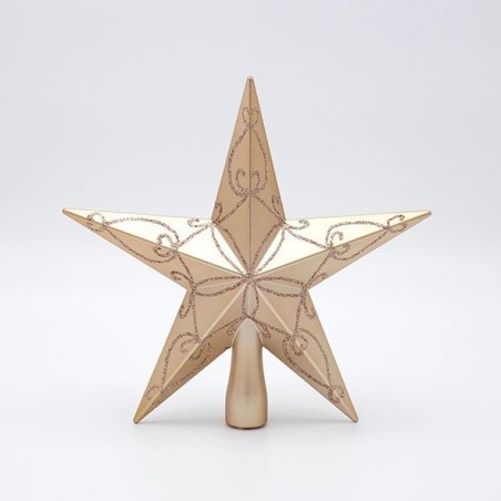 EUROLAMP ΠΛΑΣΤΙΚΗ ΚΟΡΥΦΗ, ΣΑΜΠΑΝΙ, ΜΕ ΣΑΜΠΑΝΙ GLITTER, 20cm (600-47805)