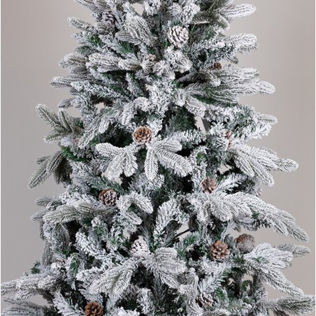 EUROLAMP ΔΕΝΤΡΟ ΕΛΑΤΟ, ΧΙΟΝΙΣΜΕΝΟ ΜΕ ΚΟΥΚΟΥΝΑΡΙΑ, 210cm (600-30683)