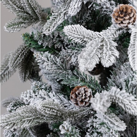 EUROLAMP ΔΕΝΤΡΟ ΕΛΑΤΟ, ΧΙΟΝΙΣΜΕΝΟ ΜΕ ΚΟΥΚΟΥΝΑΡΙΑ, 210cm (600-30683)