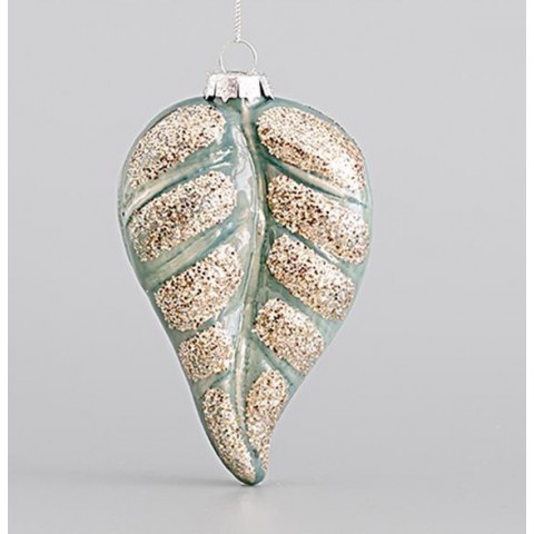 EUROLAMP ΓΥΑΛΙΝΟ ΣΤΟΛΙΔΙ, ΦΥΛΛΟ, ΜΕΝΤΑ, ΜΕ GLITTER, ΣΕΤ 4ΤΜΧ, 7x2,6x11,5cm 600-45110