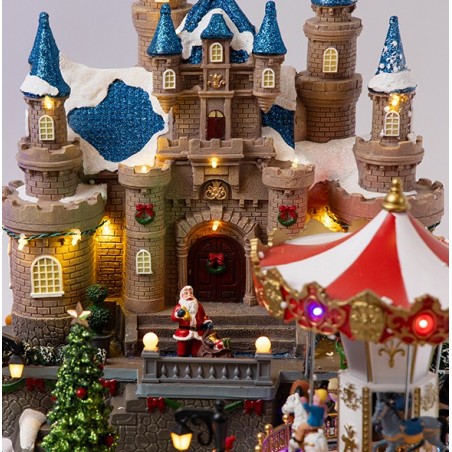 EUROLAMP ΠΑΡΑΜΥΘΕΝΙΟ ΚΑΣΤΡΟ, ΜΕ ΡΟΔΑ ΚΑΙ ΚΑΡΟΥΖΕΛ, ΦΩΤΙΖΟΜΕΝΟ, ΜΕ ΜΕΤΑΣΧΗΜΑΤΙΣΤΗ, 62x36,5x47cm 600-48108