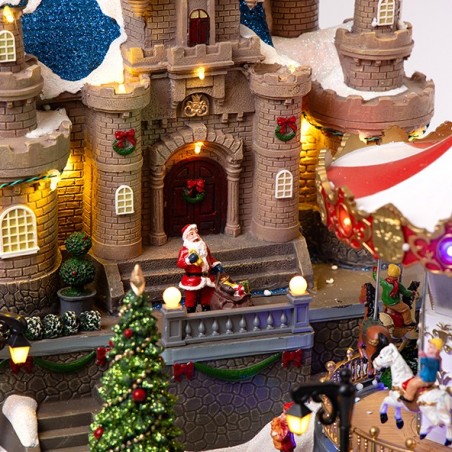 EUROLAMP ΠΑΡΑΜΥΘΕΝΙΟ ΚΑΣΤΡΟ, ΜΕ ΡΟΔΑ ΚΑΙ ΚΑΡΟΥΖΕΛ, ΦΩΤΙΖΟΜΕΝΟ, ΜΕ ΜΕΤΑΣΧΗΜΑΤΙΣΤΗ, 62x36,5x47cm 600-48108