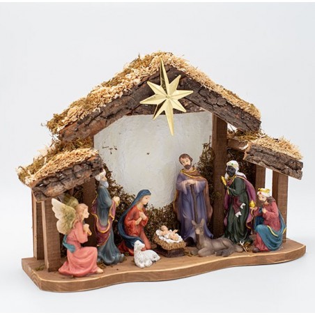 EUROLAMP ΦΑΤΝΗ ΜΕ 9 ΦΙΓΟΥΡΕΣ ΚΑΙ ΑΣΤΕΡΙ ΤΗΣ ΒΗΘΛΕΕΜ, 35x12x25cm 600-47729