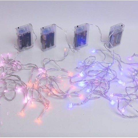 EUROLAMP ΛΑΜΠΑΚΙΑ ΜΠΑΤΑΡΙΑΣ ΜΕ ΧΡΟΝΟΔΙΑΚΟΠΤΗ, ΔΙΑΦΑΝΟ PVC ΚΑΛΩΔΙΟ, ΜΩΒ LED ANA 10cm, ΠΡΟΕΚΤΑΣΗ ΠΑΡΟΧΗΣ 30cm, IP20 600-05090