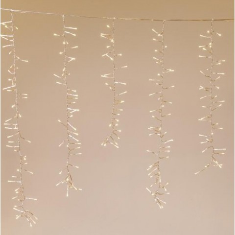 EUROLAMP ΒΡΟΧΗ CLUSTER 14m, 480 LED ΘΕΡΜΑ-ΛΕΥΚΑ, (H100*200cm) 600-06801