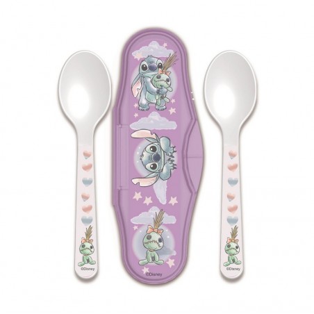Stor Disney: Stitch Cuddle Me - Toddler 2 Pcs PP Traveling Spoons (10966)