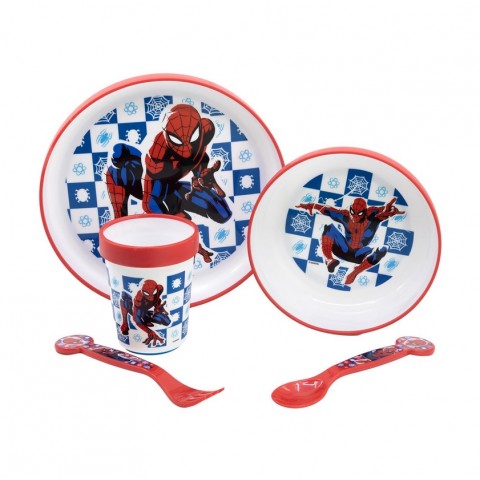 Stor: Marvel: Spider-Man Arachnid Grid - Non Slip 5 Pcs Bicolor Premium Set (74781)