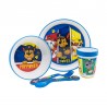 Stor: Paw Patrol - Pup 5 Pcs Non Slip Bicolor Premium Set (Plate Bowl Tumbler 260 Ml & Cutlery) (260ml) (74681)