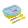 Stor: Peppa Pig Core 2022 - Funny Sandwich Box With Cutlery (13909)