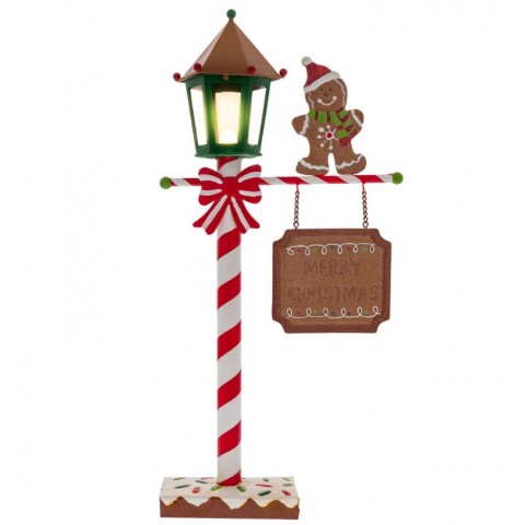 Iliadis Μεταλλικό Γραμματοκιβώτιο Gingerbread Με Led Φως 25Χ9Χ51cm (87207)