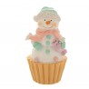 Iliadis Πολύχρωμο Πολυρεζίν Cupcake Χιονάνθρωπος 8.5X8X15cm (87282)