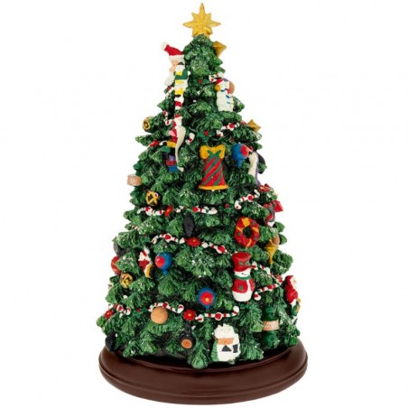 Iliadis ΠΡΑΣΙΝΟ ΠΟΛΥΡΕΖΙΝ ΚΟΥΡΔΙΣΤΟ ΔΕΝΤΡΟ ΜΕ ΦΩΣ ΚΙΝΗΣΗ ΚΑΙ ΜΟΥΣΙΚΗ 20Χ20Χ34cm (90496)