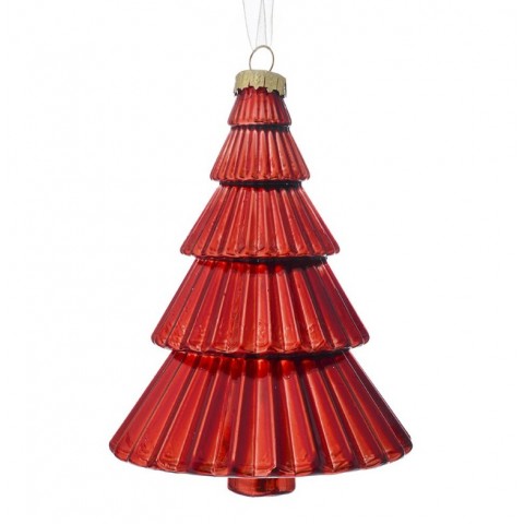 Iliadis ΚΟΚΚΙΝΟ ΔΕΝΤΡΑΚΙ ΓΥΑΛΙΝΟ 9Χ13cm, Σετ των 4 Τεμαχίων (83216)