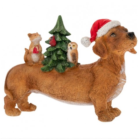 Iliadis ΚΑΦΕ ΠΟΛΥΡΕΖΙΝ ΣΚΥΛΟΣ ΜΕ ΚΟΚΚΙΝΟ ΣΚΟΥΦΟ ΚΑΙ ΖΩΑΚΙΑ 21Χ7,5Χ16cm (90355)