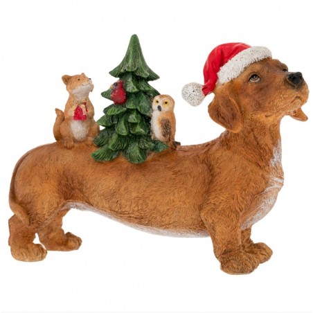 Iliadis ΚΑΦΕ ΠΟΛΥΡΕΖΙΝ ΣΚΥΛΟΣ ΜΕ ΚΟΚΚΙΝΟ ΣΚΟΥΦΟ ΚΑΙ ΖΩΑΚΙΑ 21Χ7,5Χ16cm (90355)