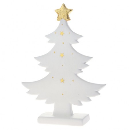 Iliadis ΛΕΥΚΟ ΧΡΥΣΟ ΚΕΡΑΜΙΚΟ ΔΙΑΚΟΣΜΗΤΙΚΟ ΔΕΝΤΡΟ ΜΕ ΦΩΣ 19Χ5Χ25cm (81482)