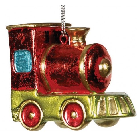 Lianos Πήλινο Κρεμαστό Χριστουγεννιάτικο Στολίδι Τρενάκι 6cm (FD 117103)