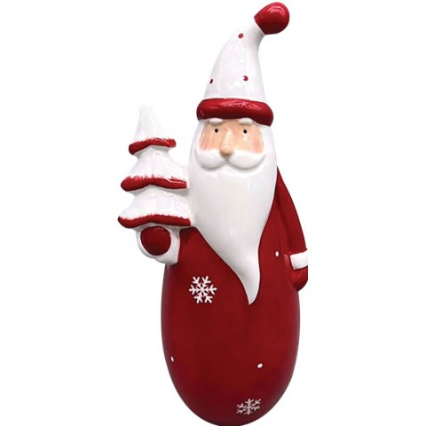Lianos Πήλινο Επιτραπέζιο Χριστουγεννιάτικο Στολίδι Άγιος Βασίλης 10 x 8 x 23(h)cm (AG5011-1)