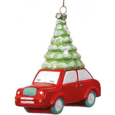 Lianos Κρεμαστό Ζαχαρωτό Χριστουγεννιάτικο Στολίδι Αυτοκίνητο Με Πέδιλα 5 x 11 x 12(h)cm (50190171)