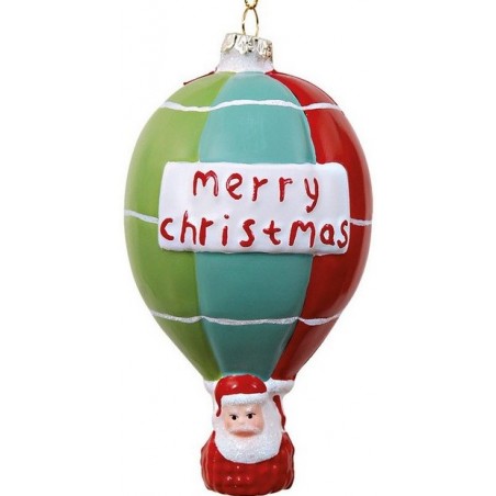 Lianos Κρεμαστό Ζαχαρωτό Χριστουγεννιάτικο Στολίδι Αλεξίπτωτο Με Άγιο Βασίλη 6 x 6 x 12(h)cm (50190169)