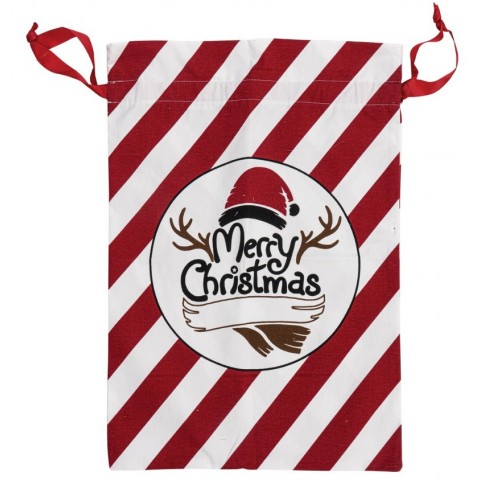 Lianos Πάνινος Χριστουγεννιάτικος Σάκος 50 x 70(h)cm (23677)