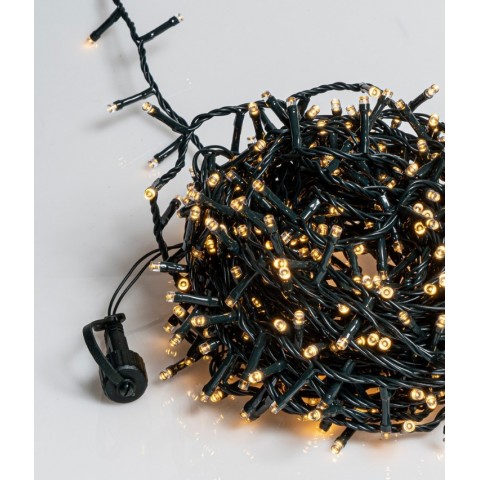 Lianos 800 Led Φωτάκια Με Επέκταση Και Μετασχηματιστή ,Πράσινο Καλώδιο/Θερμό Λαμπάκι 24 Μέτρα, Με Καρούλι Αποθήκευσης (80111)