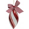 Lianos Κόκκινη Γυάλινη Χριστουγεννιάτικα Στολίδια Κώνοι 6x12,5cm ,Σετ των 6 Τεμαχίων (26201)