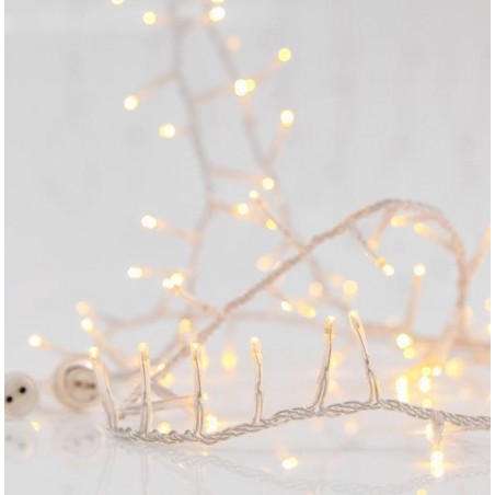 EUROLAMP ΠΥΚΝΗ ΣΕΙΡΑ, 800 LED, ΔΙΑΦΑΝΟ ΚΑΛΩΔΙΟ, ΘΕΡΜΟ ΛΕΥΚΟ LED ANA 2cm, ΙΡ44 600-19321