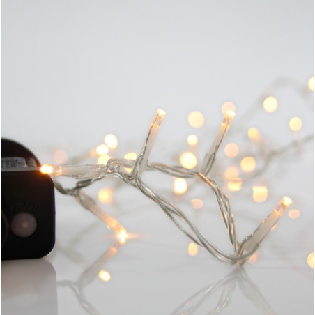 ΣΕΙΡΑ, 700 LED 3mm, 31V ΜΕΤΑΣΧΗΜΑΤΙΣΤΗ, 8 ΠΡΟΓΡΑΜΜΑΤΑ & ΜΝΗΜΗ, ΔΙΑΦΑΝΟ PVC ΚΑΛΩΔΙΟ, ΘΕΡΜΟ ΛΕΥΚΟ LED ΑΝΑ 5cm 600-14501