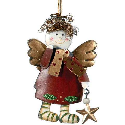 Lianos Κρεμαστό Μεταλλικό Χριστουγεννιάτικο Στολίδι 10cm (143911)