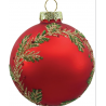 Lianos Κόκκινη Γυάλινη Χριστουγεννιάτικη Μπάλα 8cm (224152)