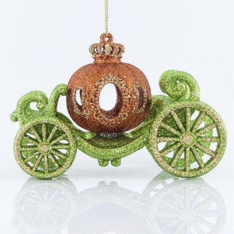 ΑΜΑΞΑ ΚΟΛΟΚΥΘΑ ΑΚΡΥΛΙΚΗ, ΠΡΑΣΙΝΗ ΜΕ ΠΟΡΤΟΚΑΛΙ, ΜΕ ΧΡΥΣΟ GLITTER, 10,2X1,6CM 600-40696