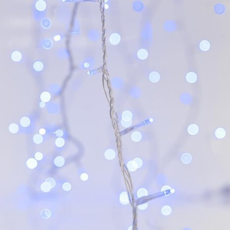 EUROLAMP ΣΕΙΡΑ, 100 LED 3MM, 31V ΜΕ ΜΕΤΑΣΧΗΜΑΤΙΣΤΗ, ΔΙΑΦΑΝΟ ΚΑΛΩΔΙΟ, ΜΠΛΕ LED, ΑΝΑ 5CM, ΙP44 600-11322