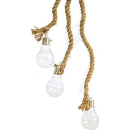 EUROLAMP 600-31001 ΜΠΟΥΚΕΤΟ ΜΕ 3 ΓΛΟΜΠΟΥΣ ΣΕ ΣΧΟΙΝΙ ΔΙΑΚΟΣΜΗΣΗΣ, ΘΕΡΜΟ ΛΕΥΚΟ LED