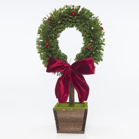 600-40980 ΔΙΑΚΟΣΜΗΤΙΚΟ ΦΥΤΟ ΣΕ ΓΛΑΣΤΡΑ, ΜΕ GLITTER, 45cm