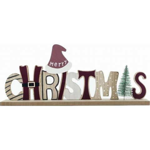 ΕΠΙΓΡΑΦΗ CHRISTMAS, ΞΥΛΙΝΗ, 45x6x18cm EUROLAMP 600-43917