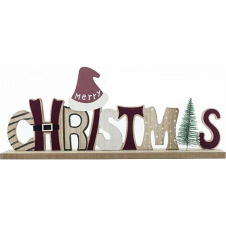 ΕΠΙΓΡΑΦΗ CHRISTMAS, ΞΥΛΙΝΗ, 45x6x18cm EUROLAMP 600-43917