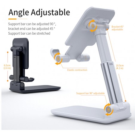 MOBILE PHONE HOLDER ΒΑΣΗ ΣΤΗΡΙΞΗΣ ΚΙΝΗΤΟΥ ΚΑΙ TABLET ΜΑΥΡΗ ΓΡΑΦΕΙΟΥ