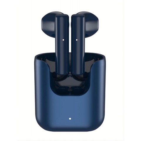 QCY T12S TWS DARK BLUE Dual Driver 4-mic noise cancel. True Wireless Earbuds - Quick Charge 380mAh