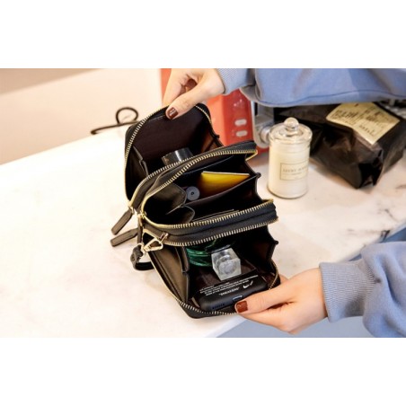 ΤΣΑΝΤΑΚΙ ΚΙΝΗΤΟΥ ΜΕ ΠΑΡΑΘΥΡΟ ΕΛΕΓΓΧΟΥ SJ617b ΜΑΥΡΟ 6,7"