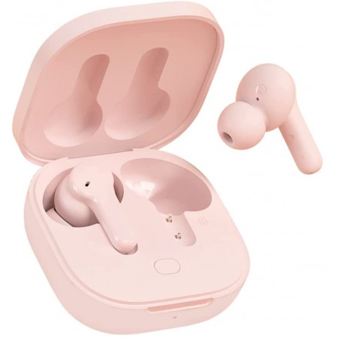 QCY T13 TWS PINK Dual Driver 4-mic noise cancel. True Wireless Earbuds - Quick Charge 380mAh