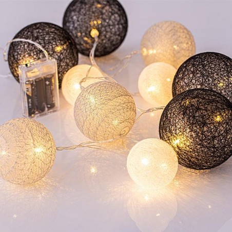 EUROLAMP ΣΕΙΡΑ, 10 LED 5mm, ΜΕ ΥΦΑΣΜΑΤΙΝΕΣ ΜΠΑΛΕΣ, ΜΠΑΤΑΡΙΑΣ, ΔΙΑΦΑΝΟ ΚΑΛΩΔΙΟ, ΘΕΡΜΟ ΛΕΥΚΟ, ΠΡΟΕΚΤΑΣΗ ΠΑΡΟΧΗΣ 50cm, 600-11246