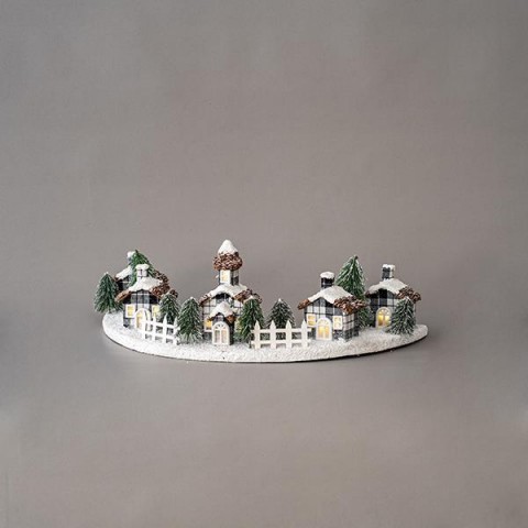 EUROLAMP ΗΜΙΚΥΚΛΙΟ ΦΩΤΙΖΟΜΕΝΟ ΔΙΑΚΟΣΜΗΤΙΚΟ, 11 LED, ΜΕ ΣΠΙΤΑΚΙΑ, 61x31x21cm 600-45004