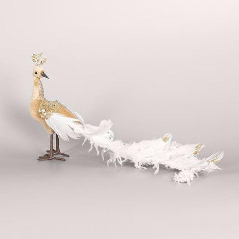 EUROLAMP ΒΕΛΟΥΔΙΝΟ ΠΑΓΩΝΙ, ΜΟΚΑ, ΜΕ ΛΕΥΚΑ ΠΟΥΠΟΥΛΑ, ΜΕ ΧΡΥΣΟ GLITTER, 35x19cm 600-44702