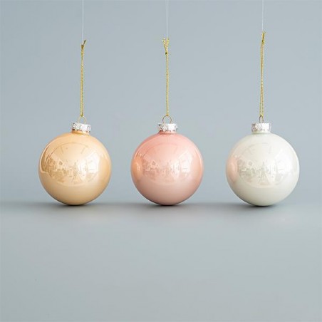 EUROLAMP ΓΥΑΛΙΝΗ ΜΠΑΛΑ, 3 ΧΡΩΜΑΤΑ, ΣΕΤ 20 ΤΜΧ, 6cm 600-45475