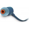 JBL T110, IN EAR UNIVERSAL HEADPHONES 1-BUTTON MIC/REMOTE BLUE