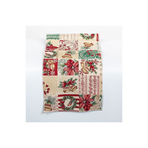 ΡΑΝΝΕΡ, ΜΠΕΖ ΜΕ ΧΡΙΣΤΟΥΓΕΝΝΙΑΤΙΚΑ ΜΟΤΙΒΑ, 150x33cm 600-45271